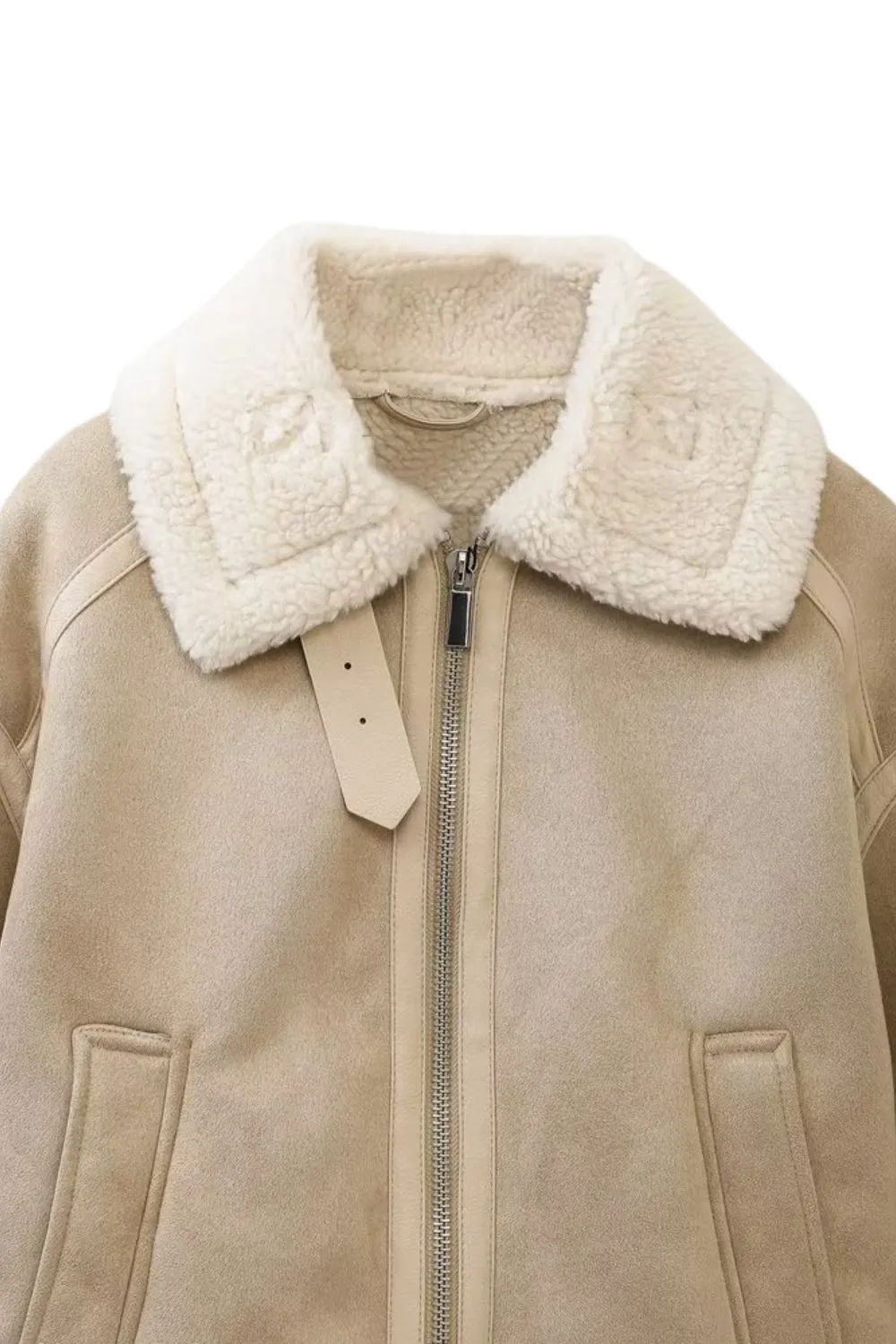 ‘ Vince’ Faux Shearling Bomber Jacket