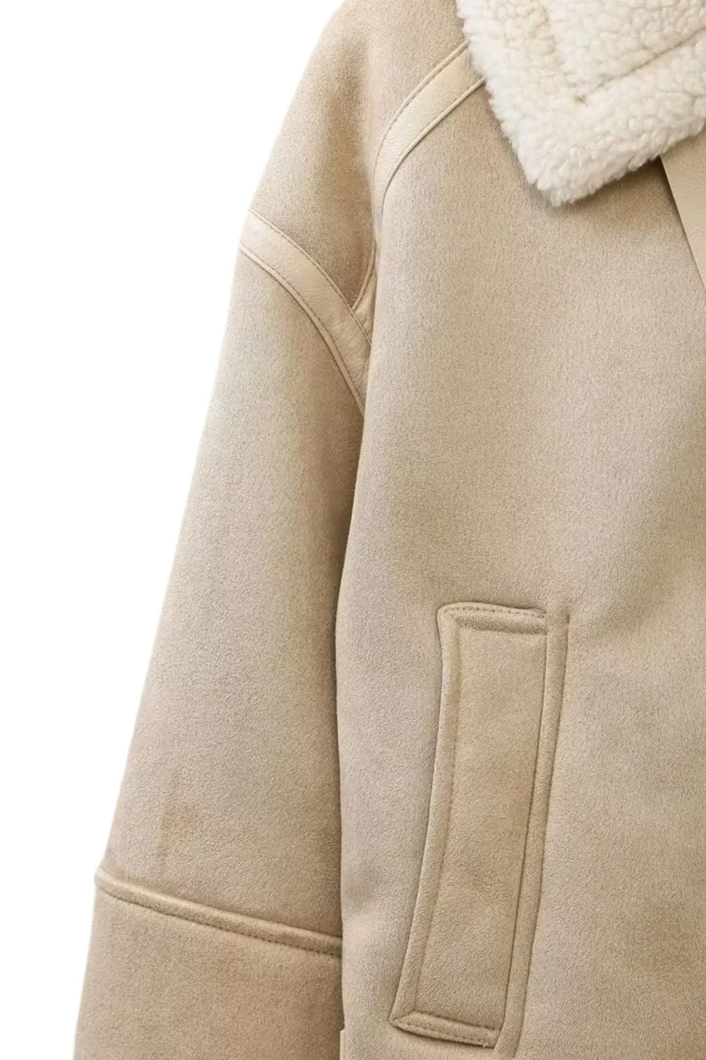 ‘ Vince’ Faux Shearling Bomber Jacket