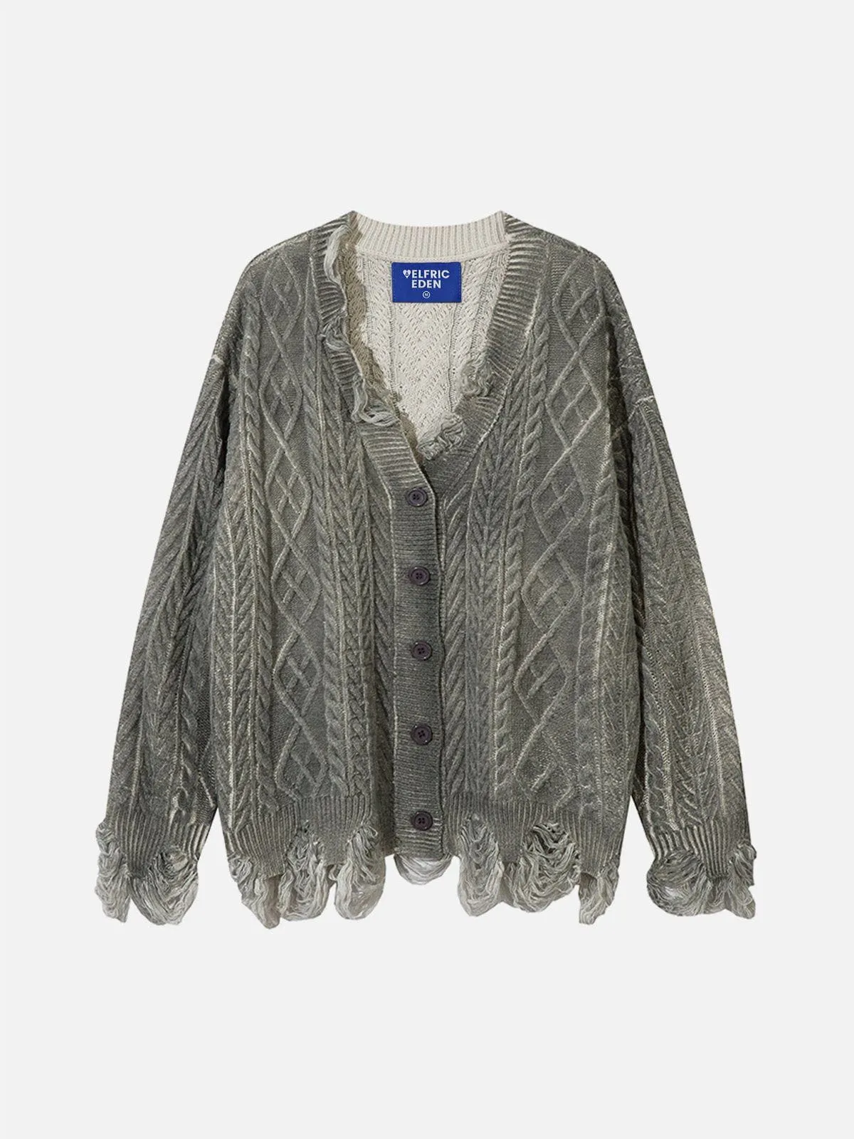 Aelfric Eden Washed Distressed Cardigan