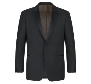 Alessandro Vitello by Renoir Satin Classic Fit Notched Lapel 2-Piece 100% Wool Tuxedo Suit RI508-1