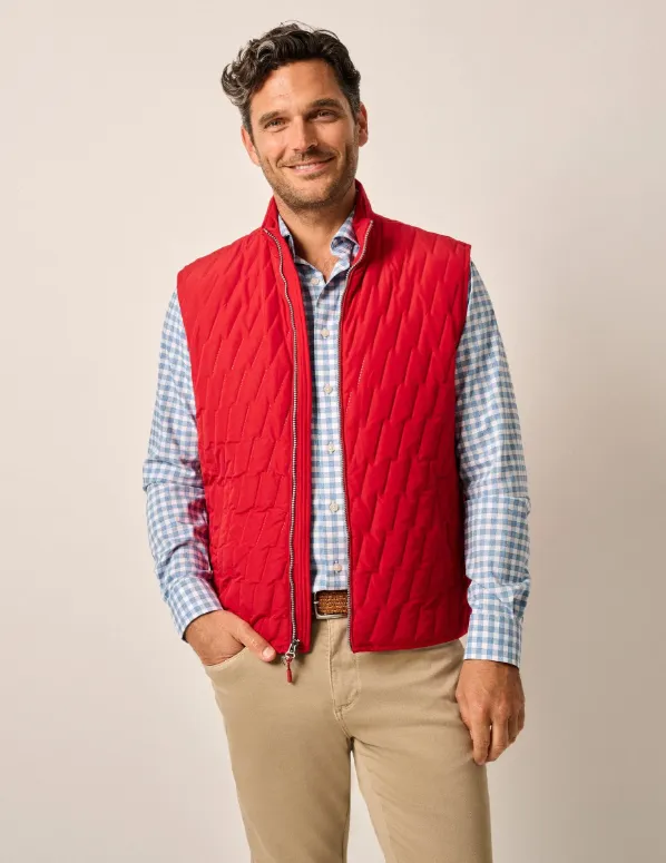 Belfry Quilted Puffer Vest - Cardinal