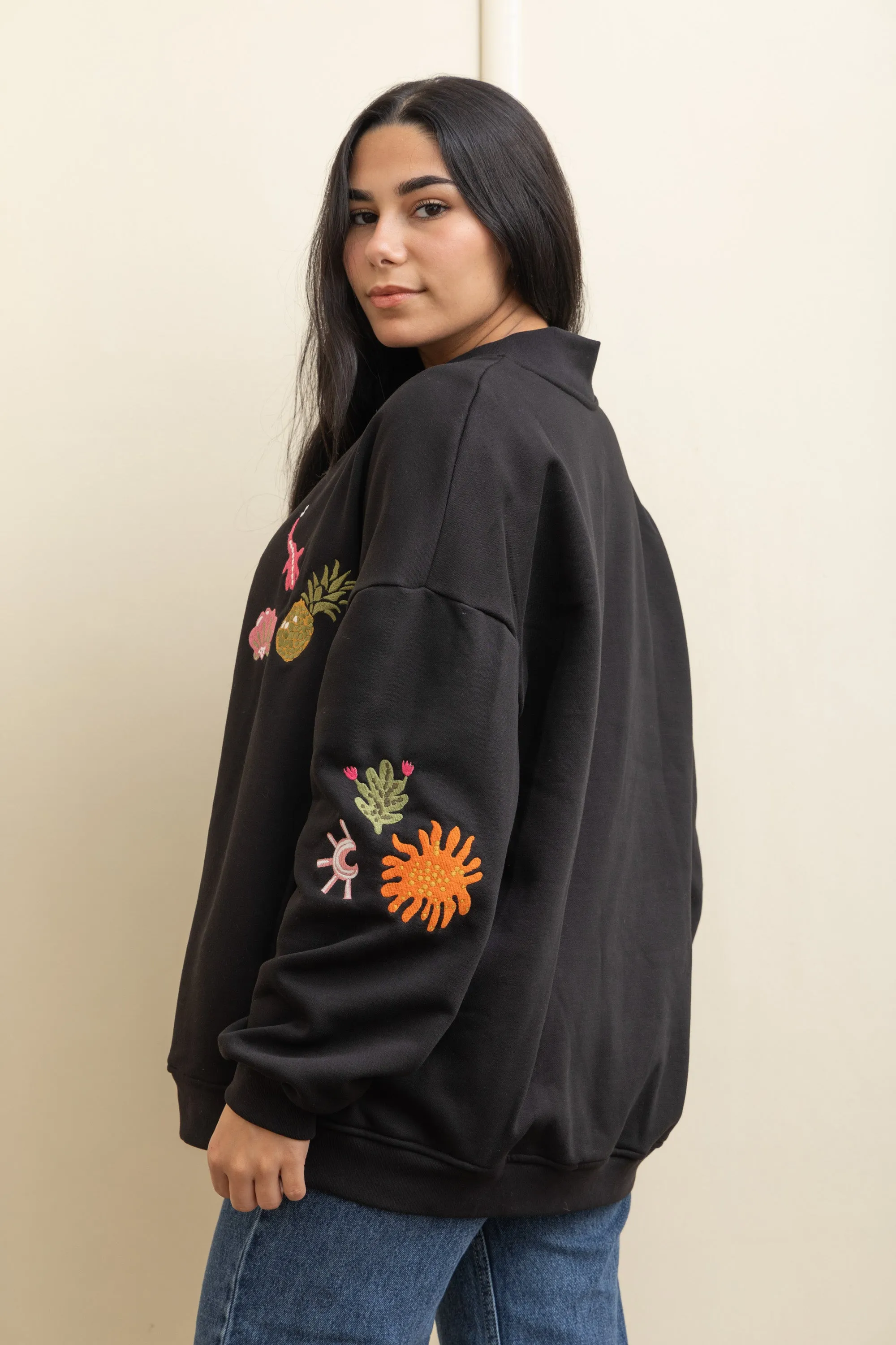 Black Casual Cool Oversized Cotton Jacket