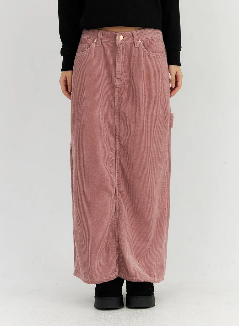 Cargo Corduroy Maxi Skirt CN315