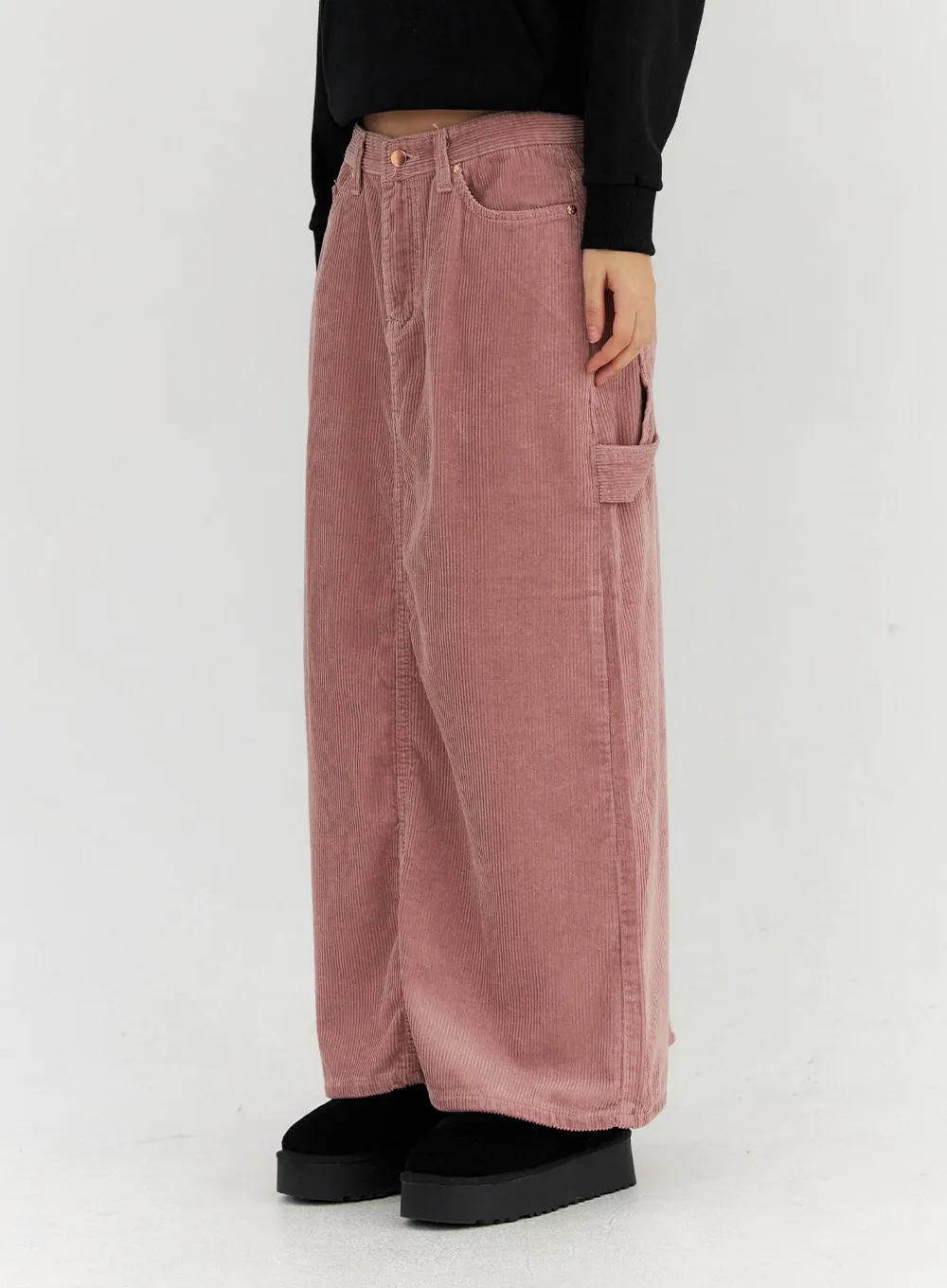 Cargo Corduroy Maxi Skirt CN315