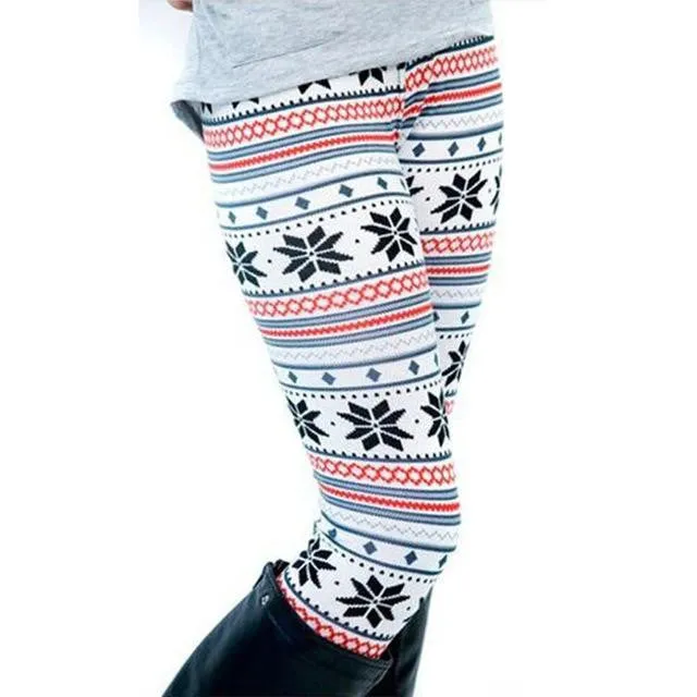 Casual Elasticity Skinny Printed Stretchy Leggings