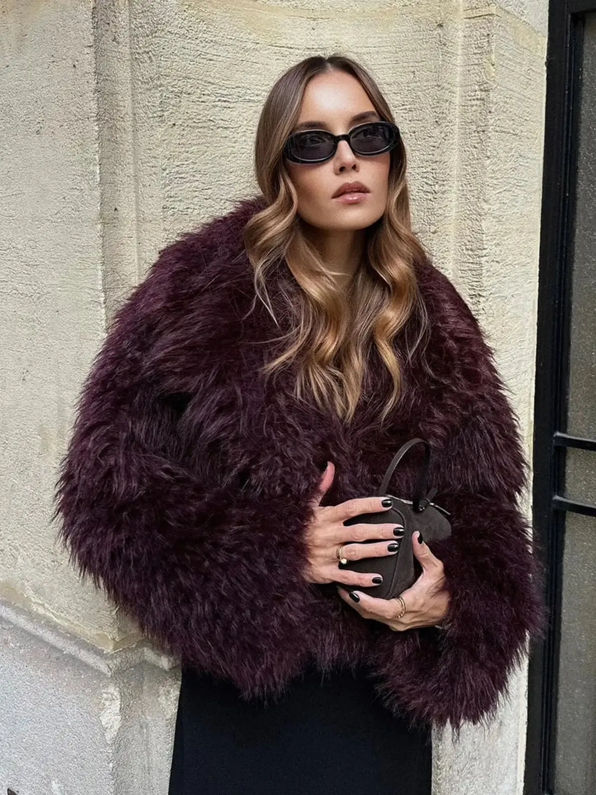 Chic Oversized Faux Fur Jacket