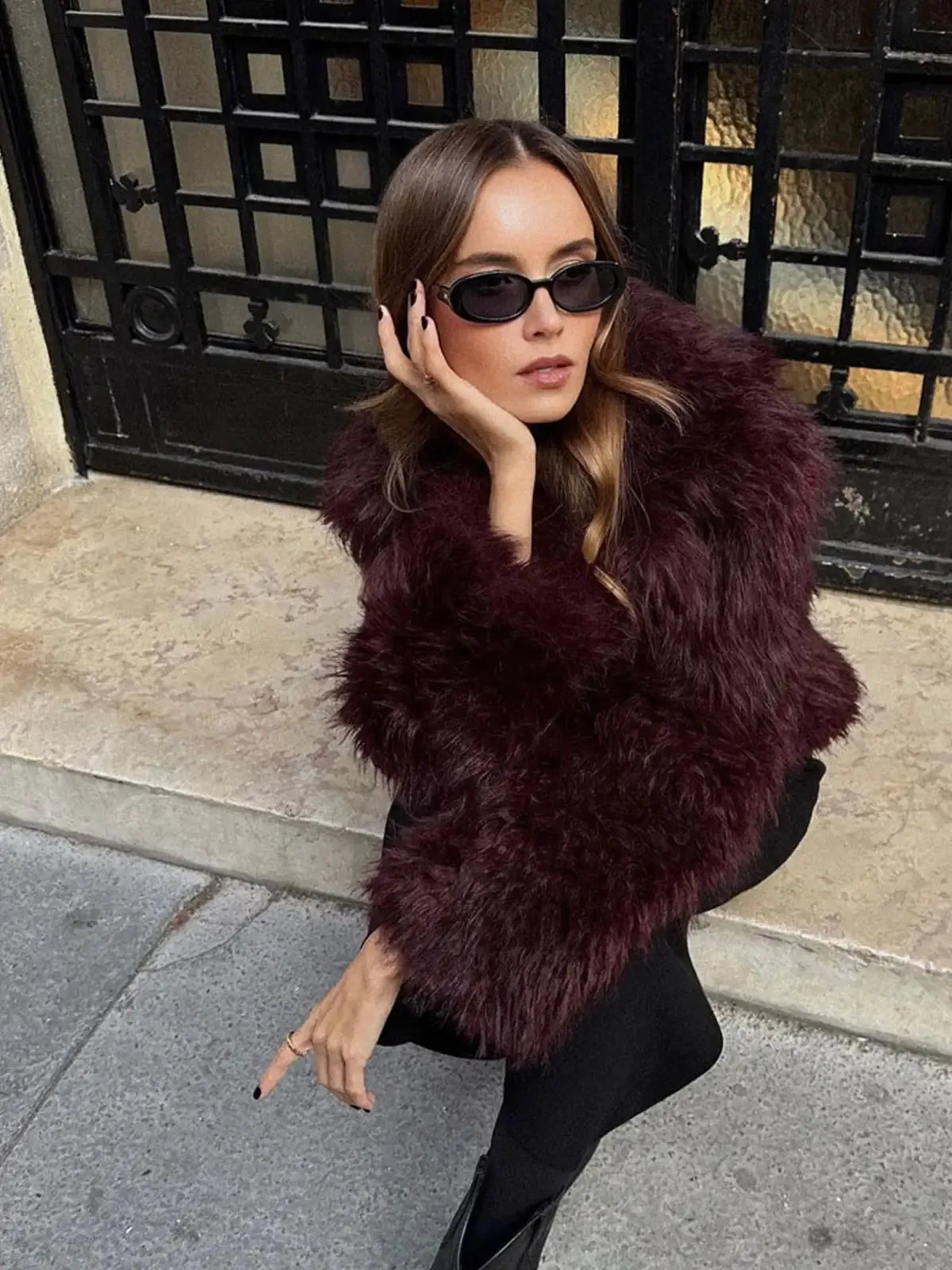 Chic Oversized Faux Fur Jacket