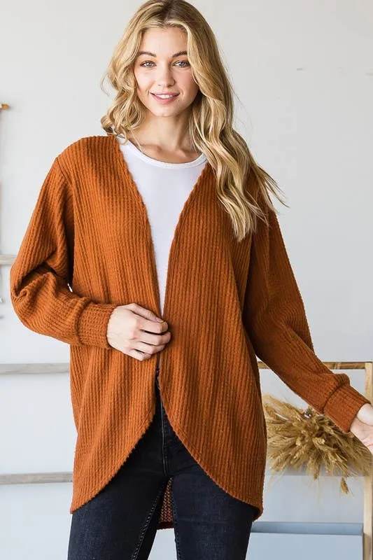 Cozy in Camel OPEN CARDIGAN