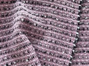 Dainty Blushing Rose Wool Blend Bouclé Tweed (Made in Italy)