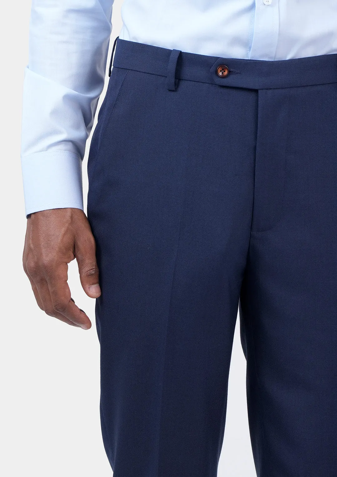 Deep Blue Sharkskin Pants