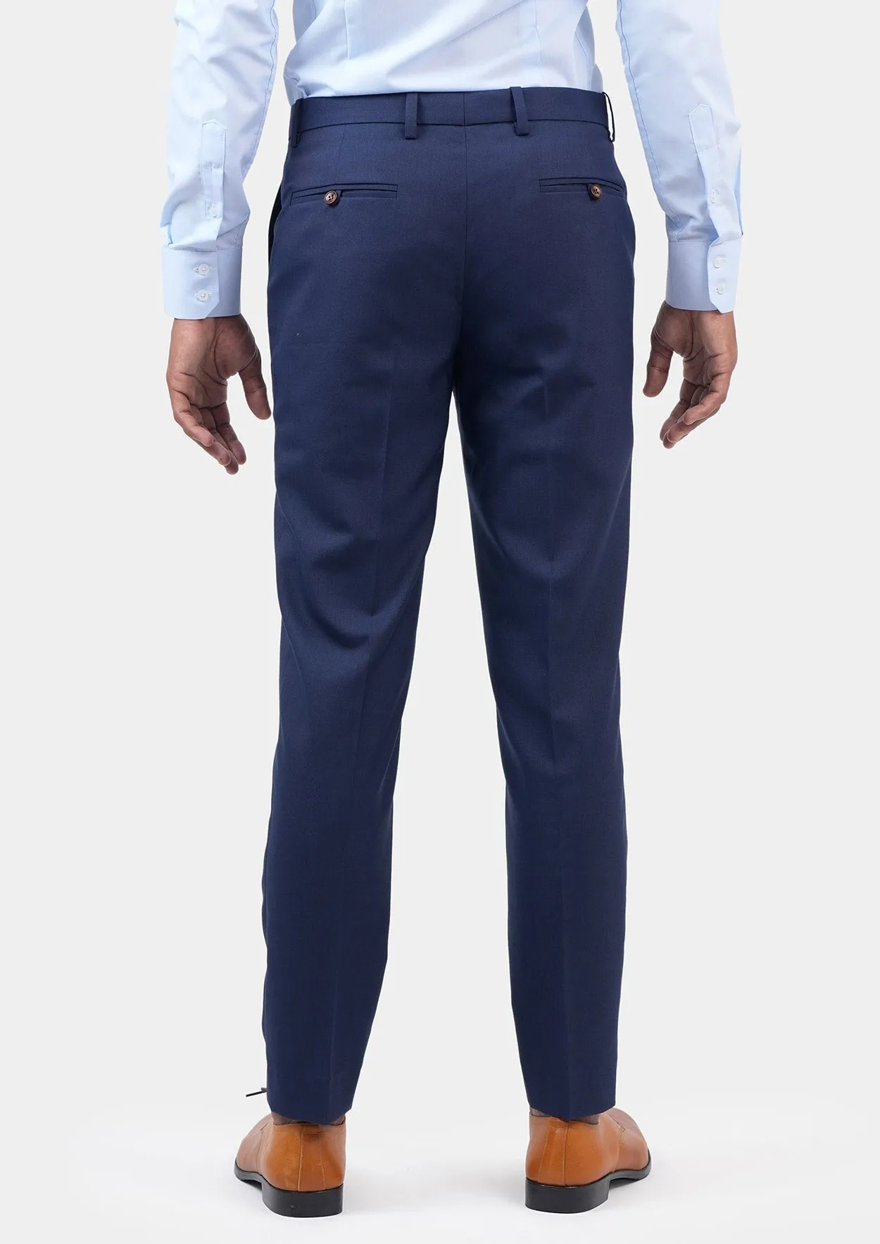 Deep Blue Sharkskin Pants