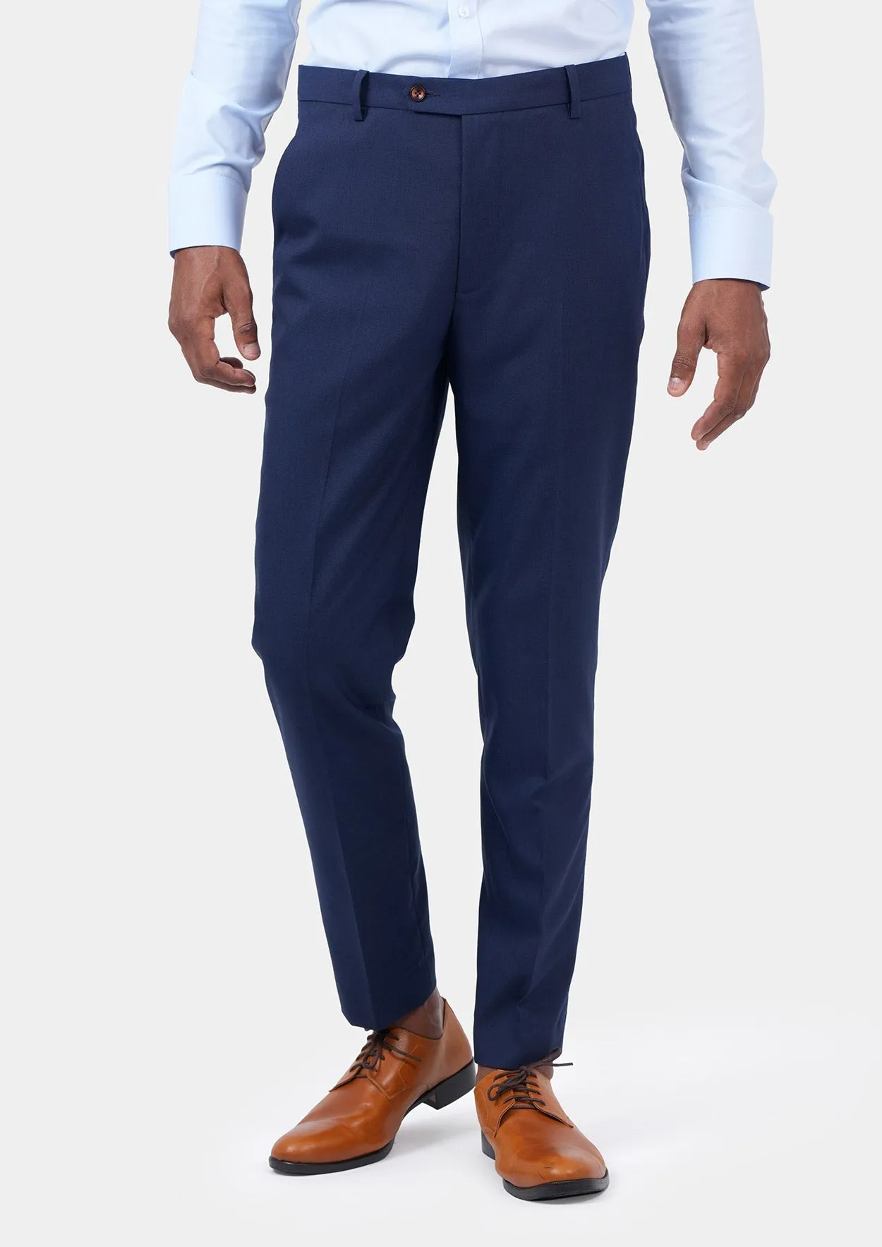 Deep Blue Sharkskin Pants