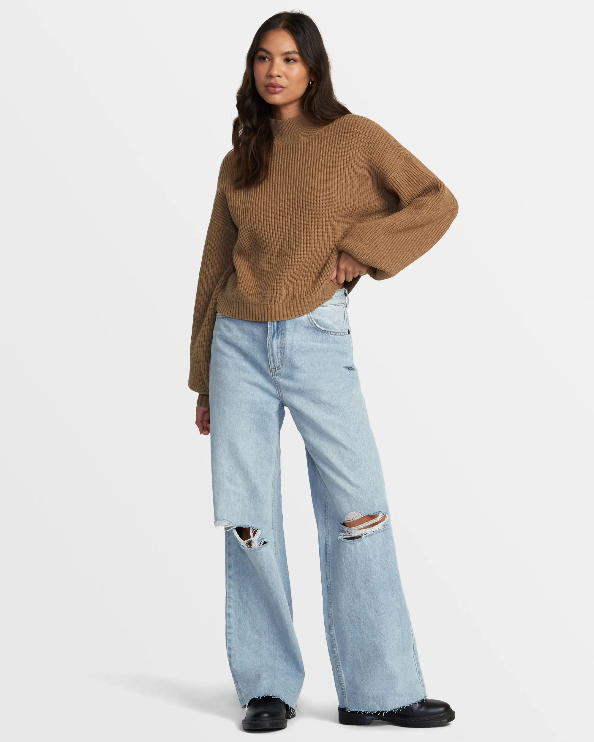 Dream Cycle Turtleneck Sweater - Ermine