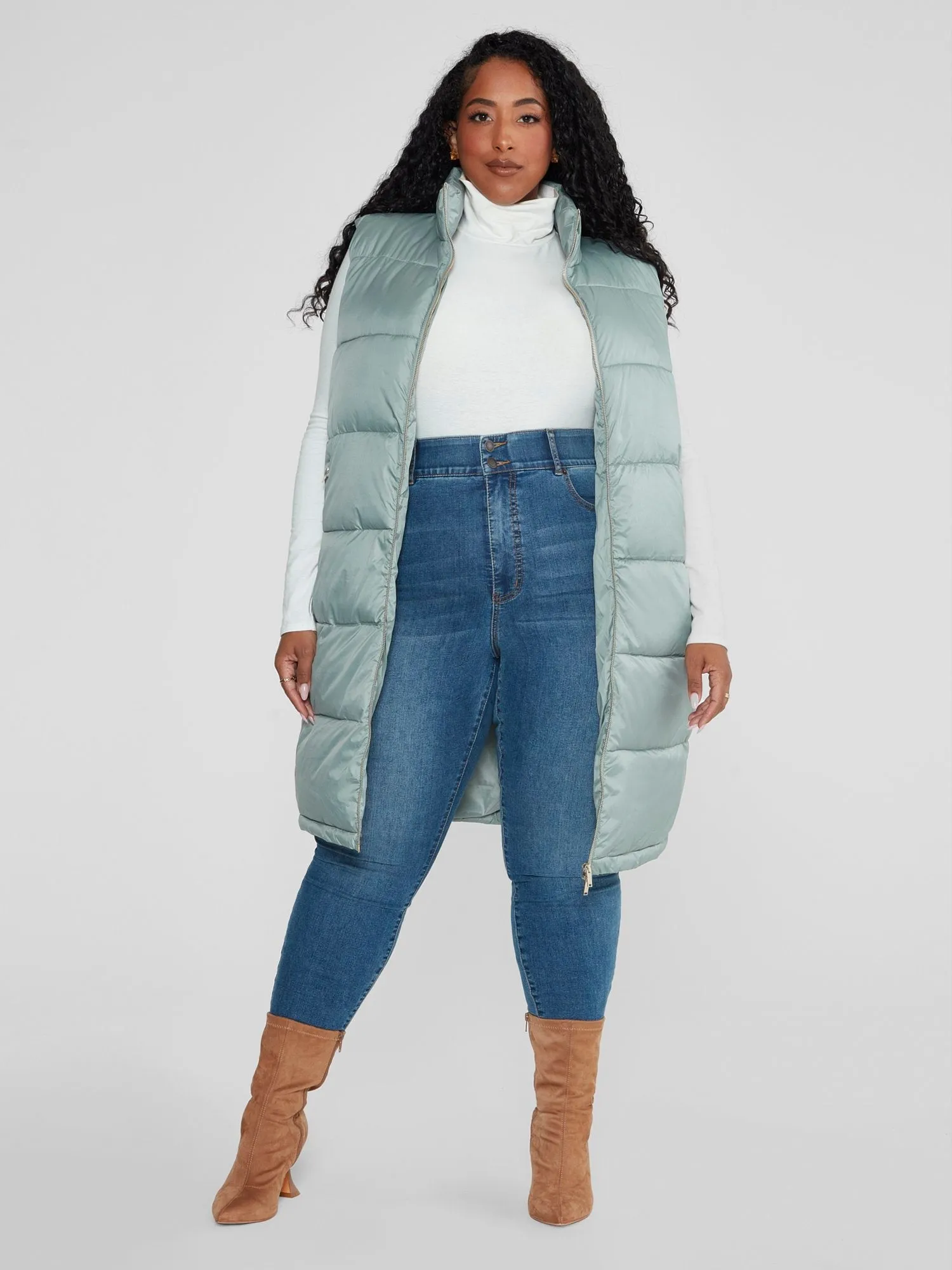 Fashion To Figure - Chanice Long Puffer Vest