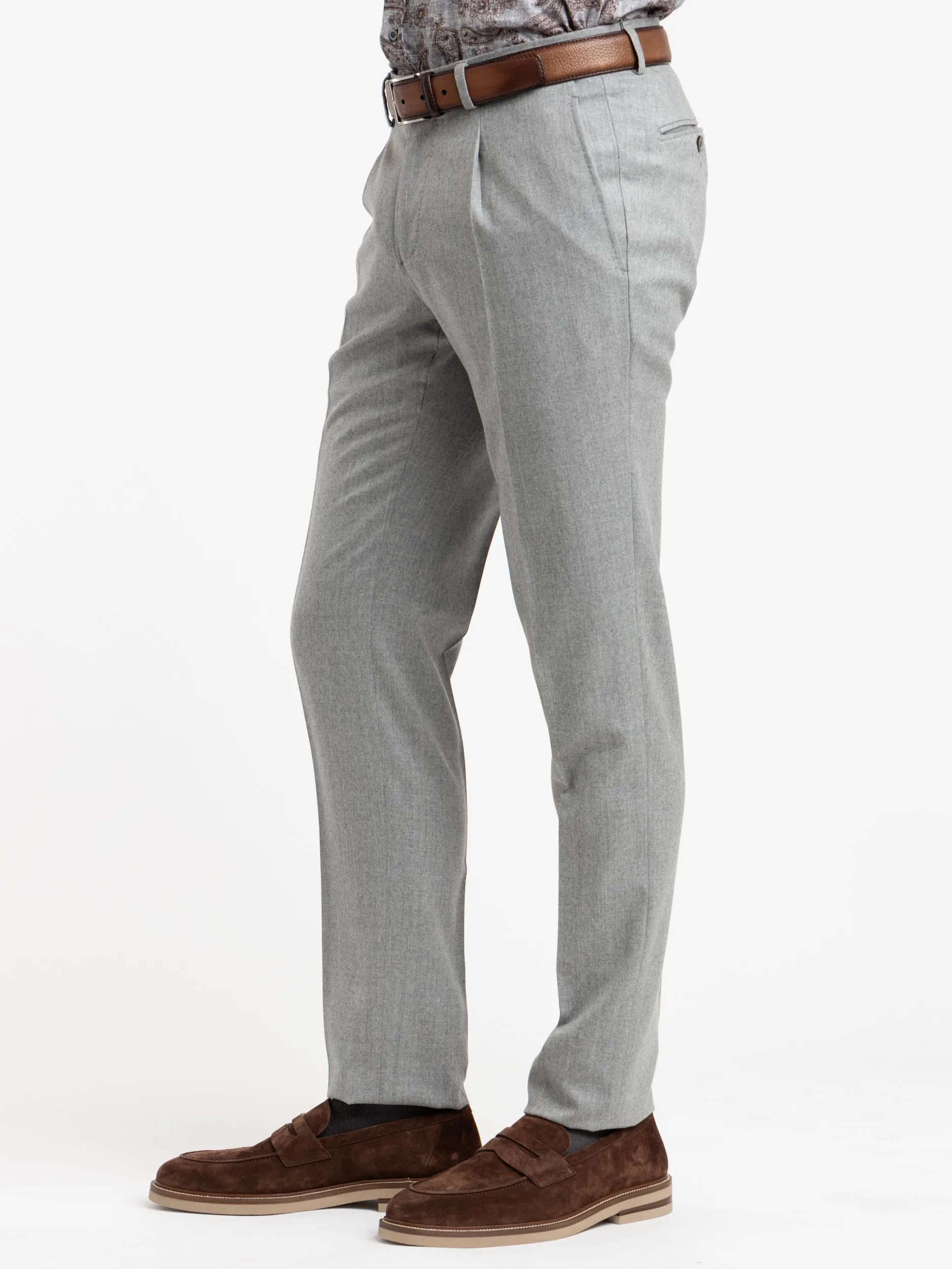 Grey Wool Dress Pants