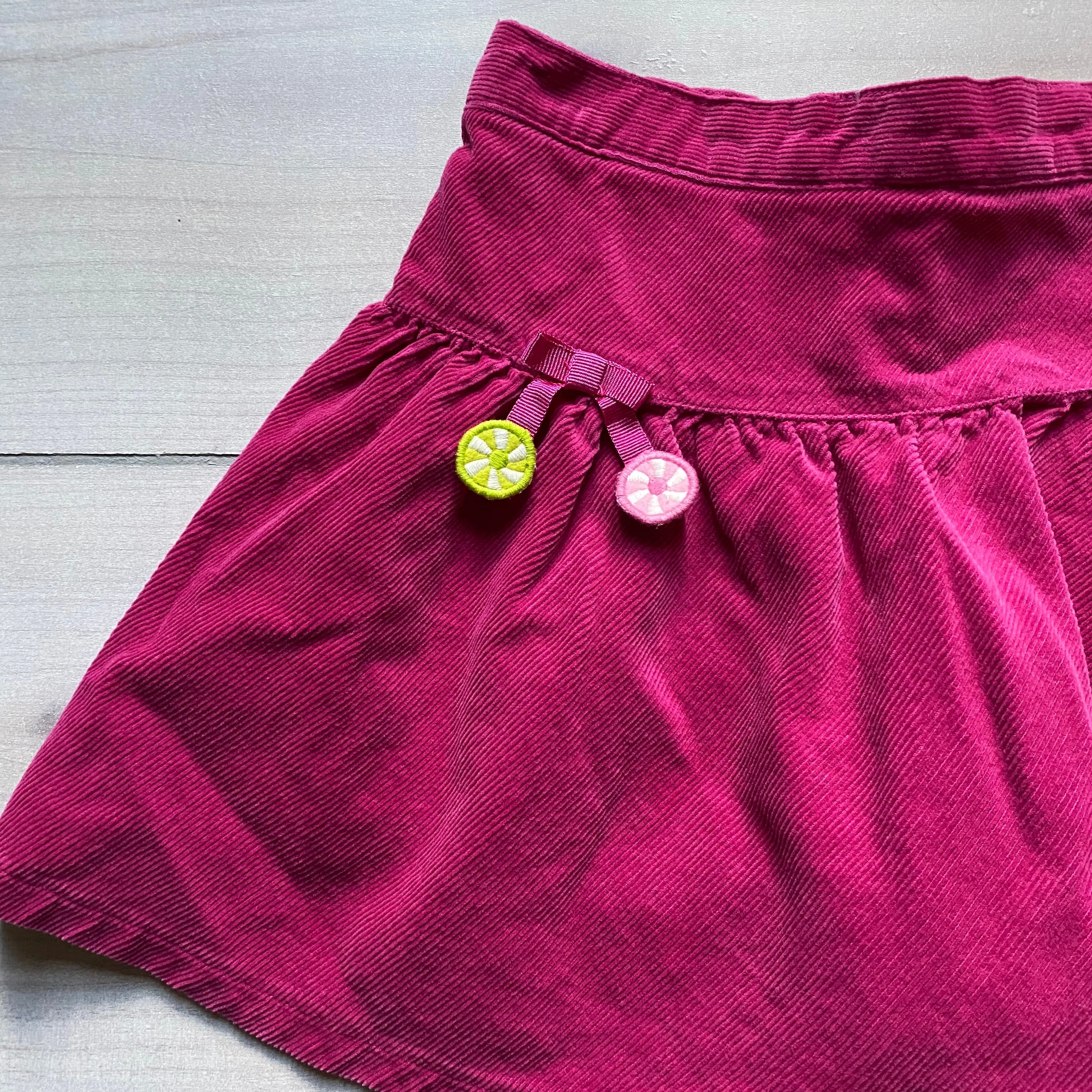 Gymboree Berry Corduroy Side Zipper Skort