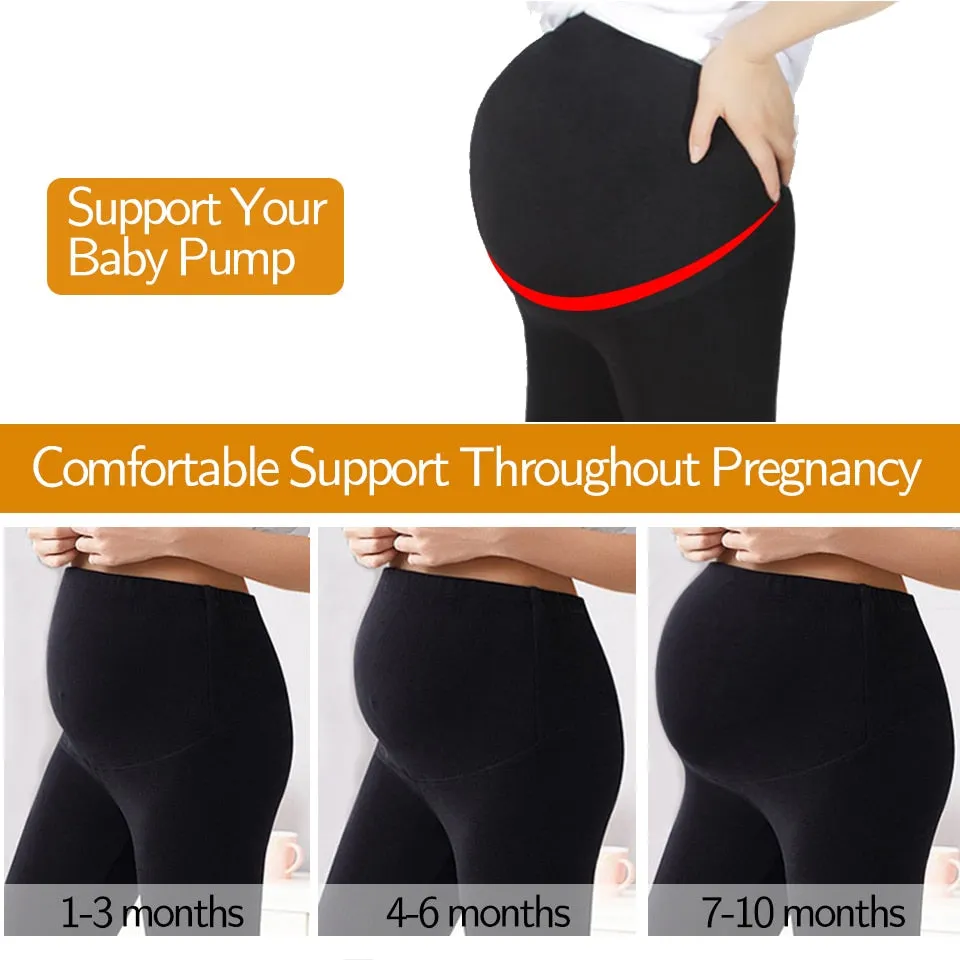 High Waist pregnancy Leggings Skinny Maternity clothes for pregnant women Belly Support Knitted Leggings Body Shaper Trousers