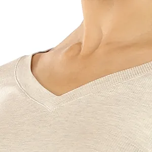 icyzone Long Sleeve Knit Tops for Women - V Neck Undershirts Casual T Shirts with Thumb Holes