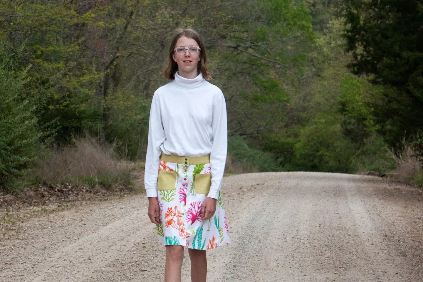 Kid's Button A-line Skirt Pattern