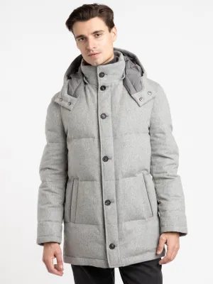 Light Grey Cashmere Down Puffer