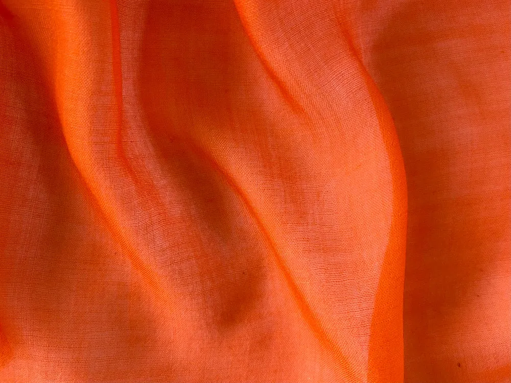 Loro Piana Elegant Sheer Tangerine Cashmere (Made in Italy)