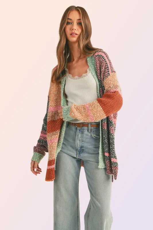 MAASTRICHT OVERSIZED COLOR BLOCK CARDIGAN