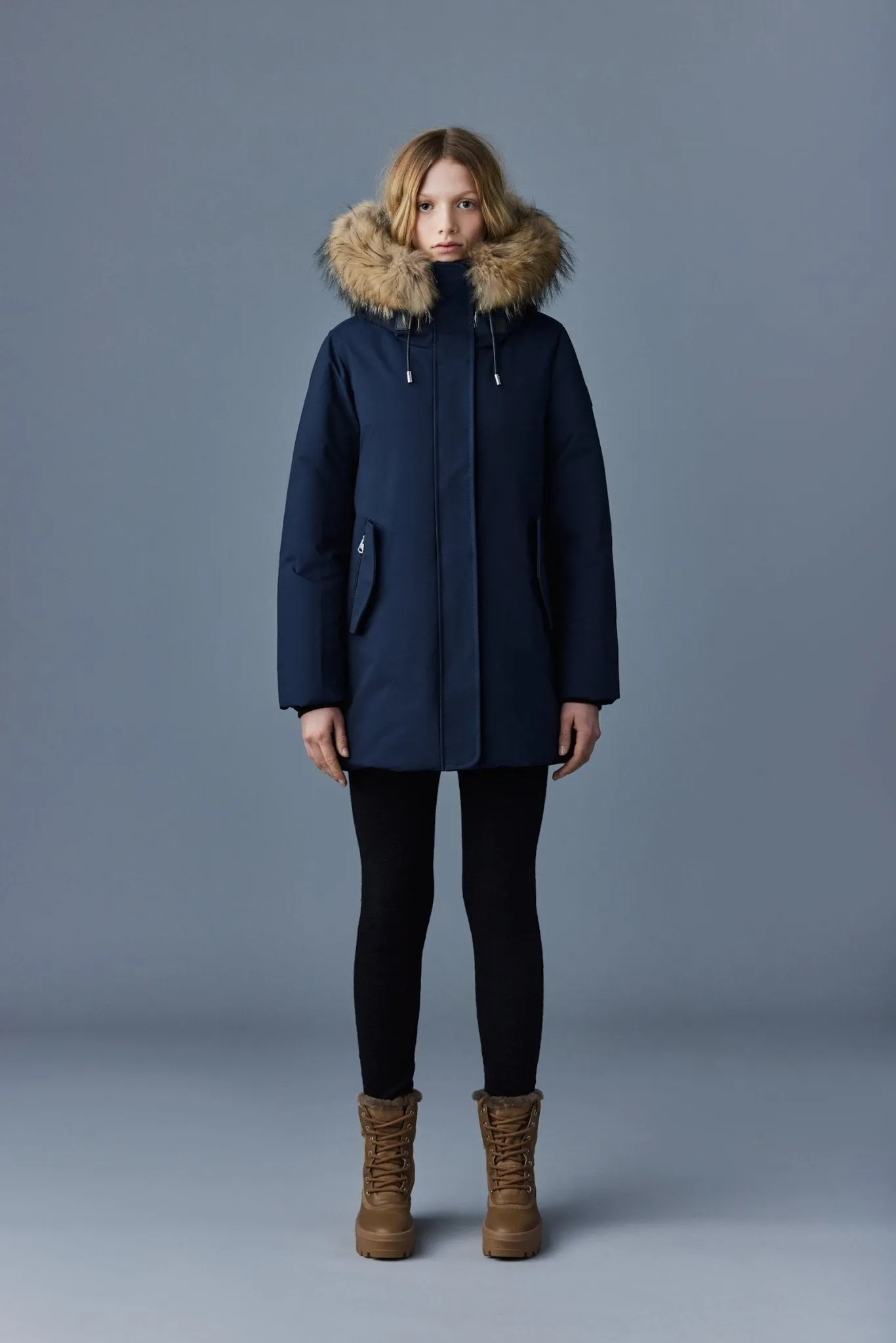 MACKAGE KINSLEE-F - 2-in-1 Oversized Down Parka With Bib And Natural Fur