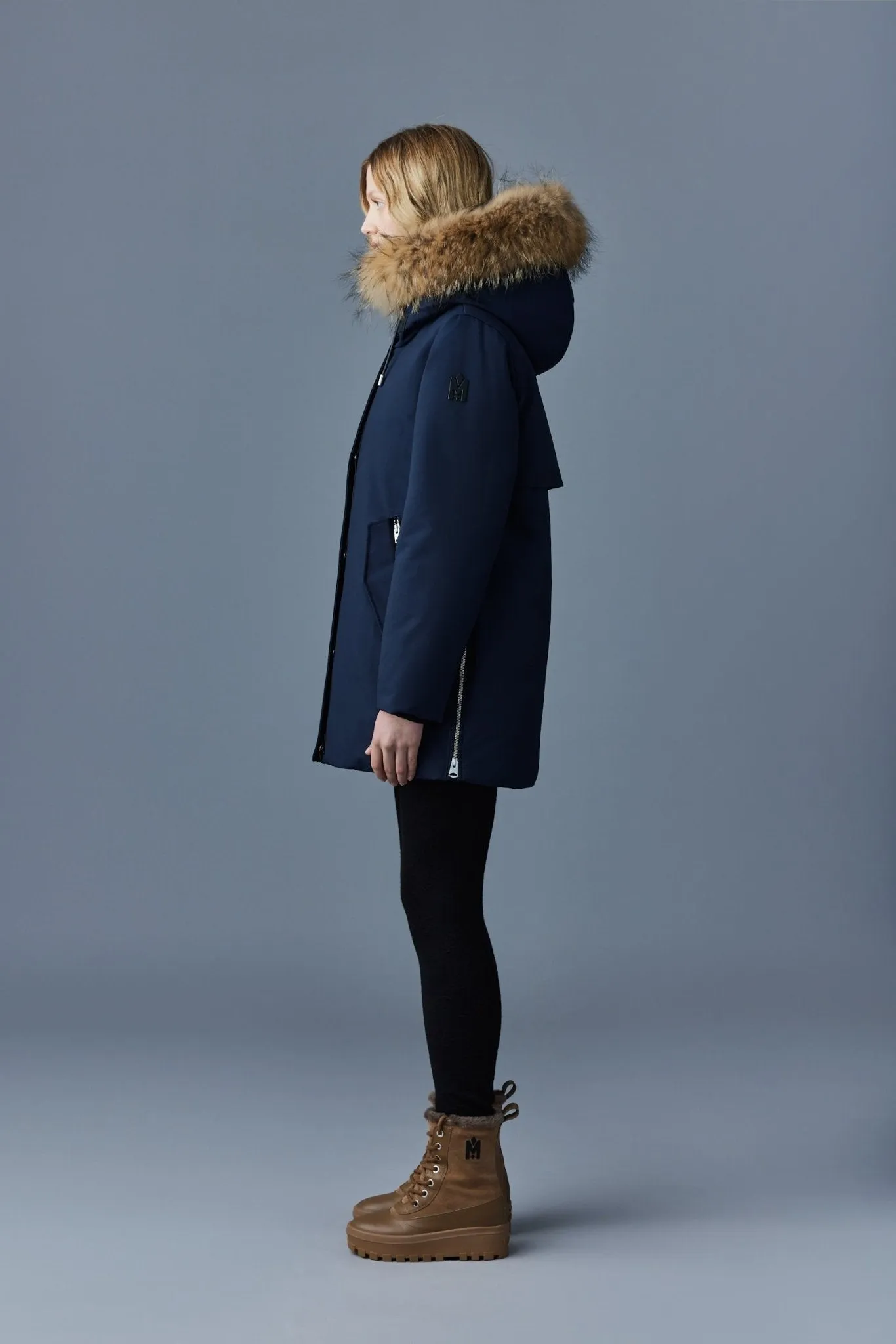 MACKAGE KINSLEE-F - 2-in-1 Oversized Down Parka With Bib And Natural Fur