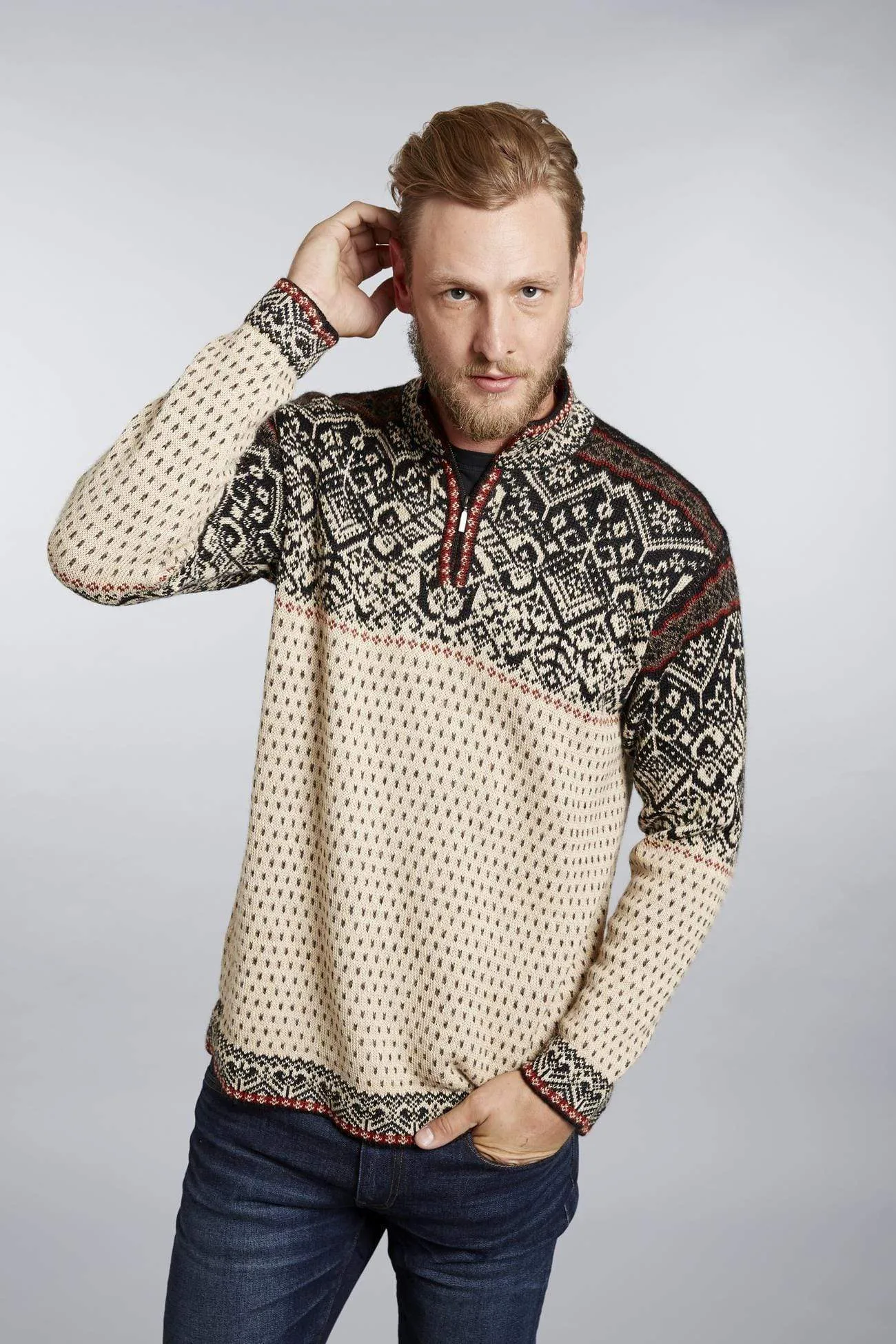 Max Men's Alpaca Nordic Sweater