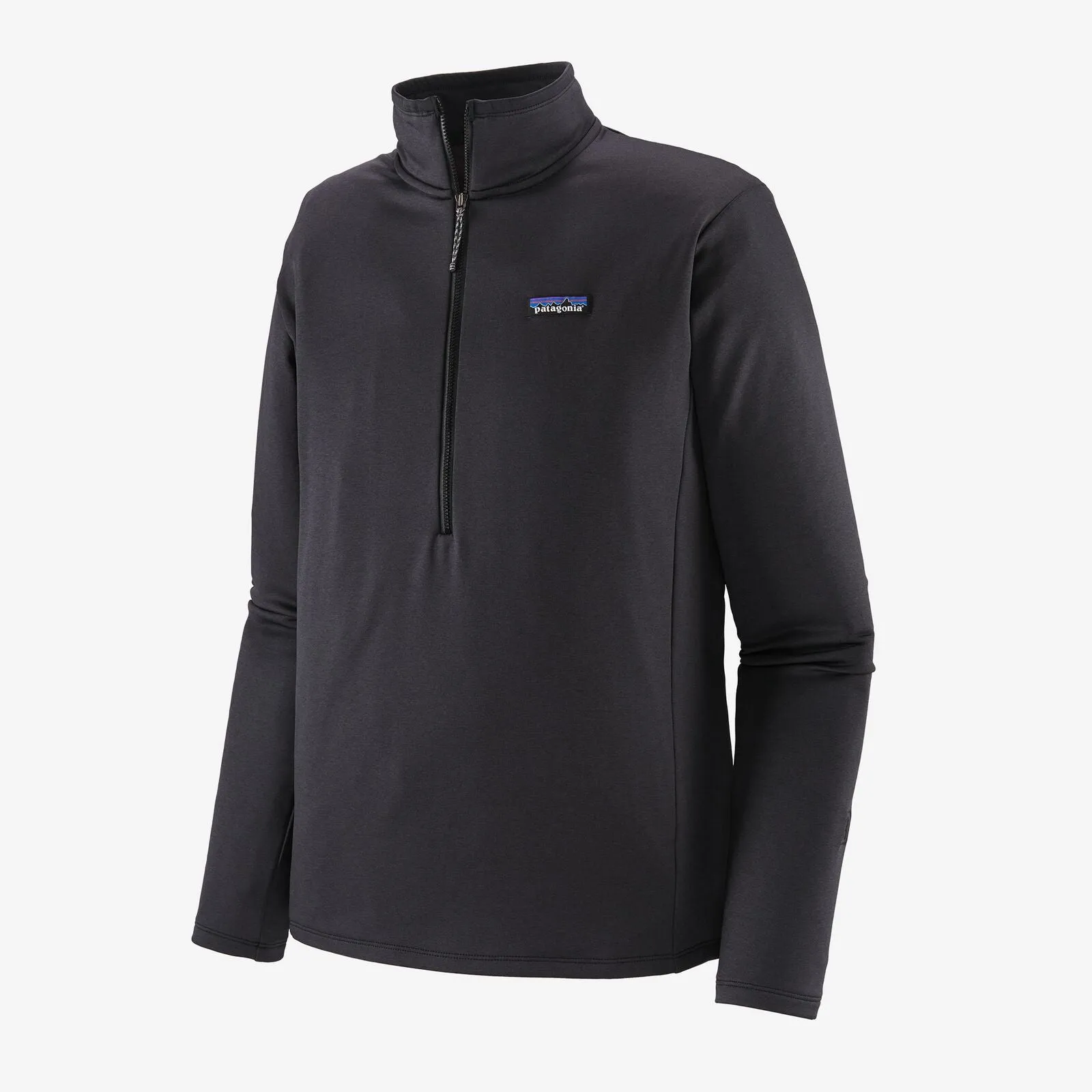 Men's Patagonia | R1® Daily Zip-Neck | Ink Black - Black X-Dye