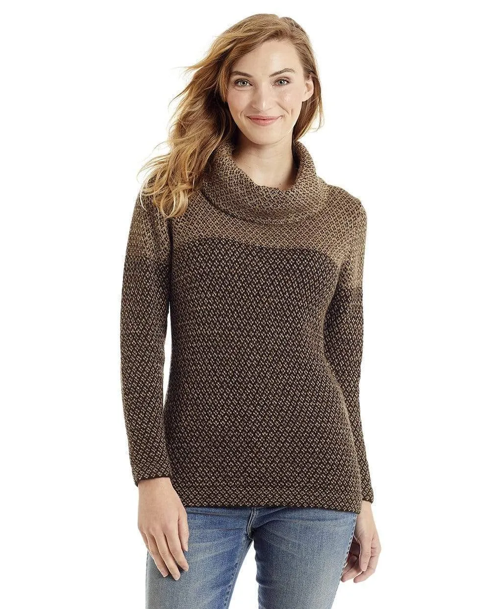 Nuru Cowl Neck Alpaca Sweater for Women