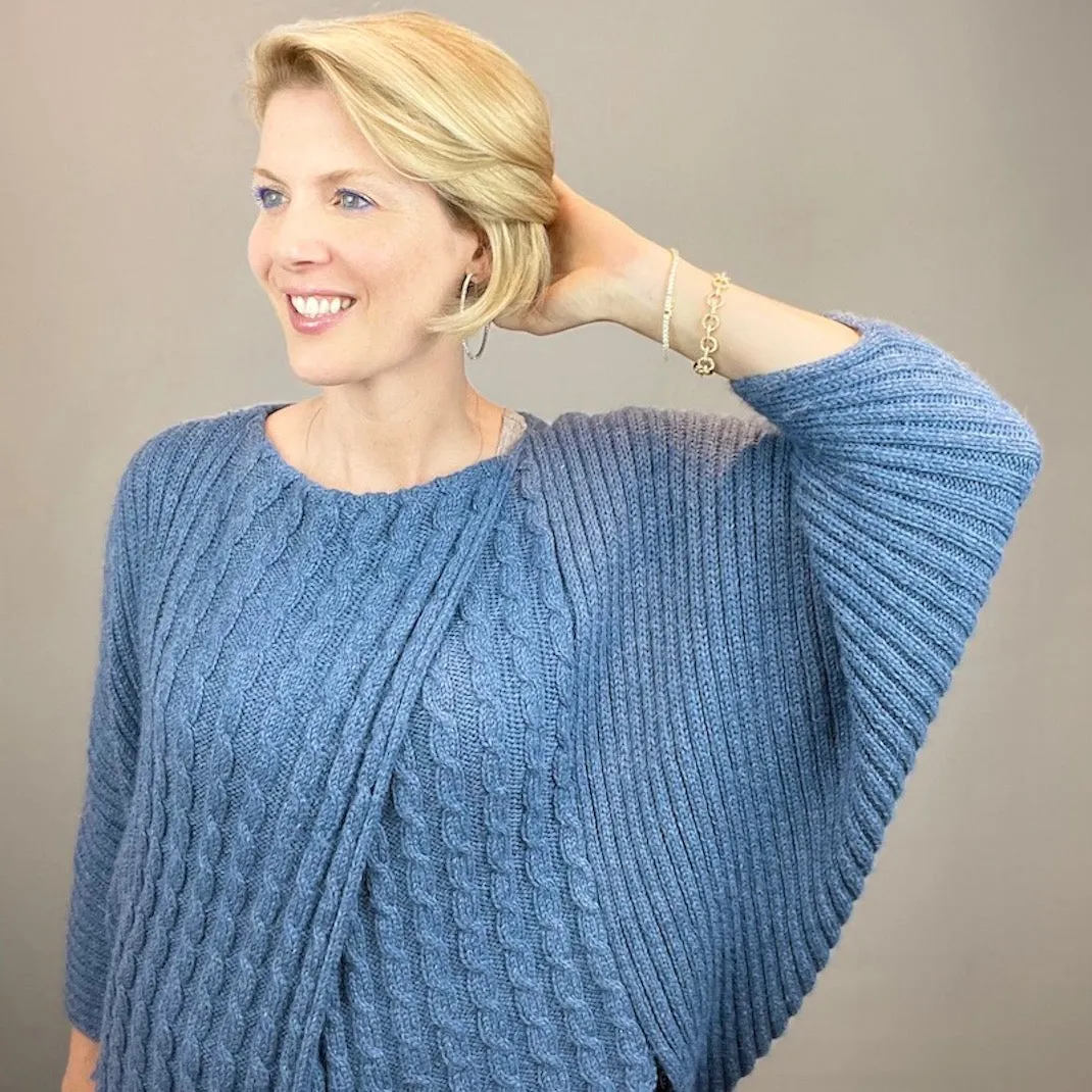 Origami Cabled Pullover Knitting Kit | Cascade Pure Alpaca & Knitting Pattern (#288B)