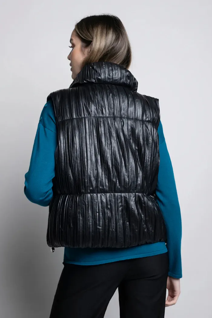 Pleated Puffer Vest