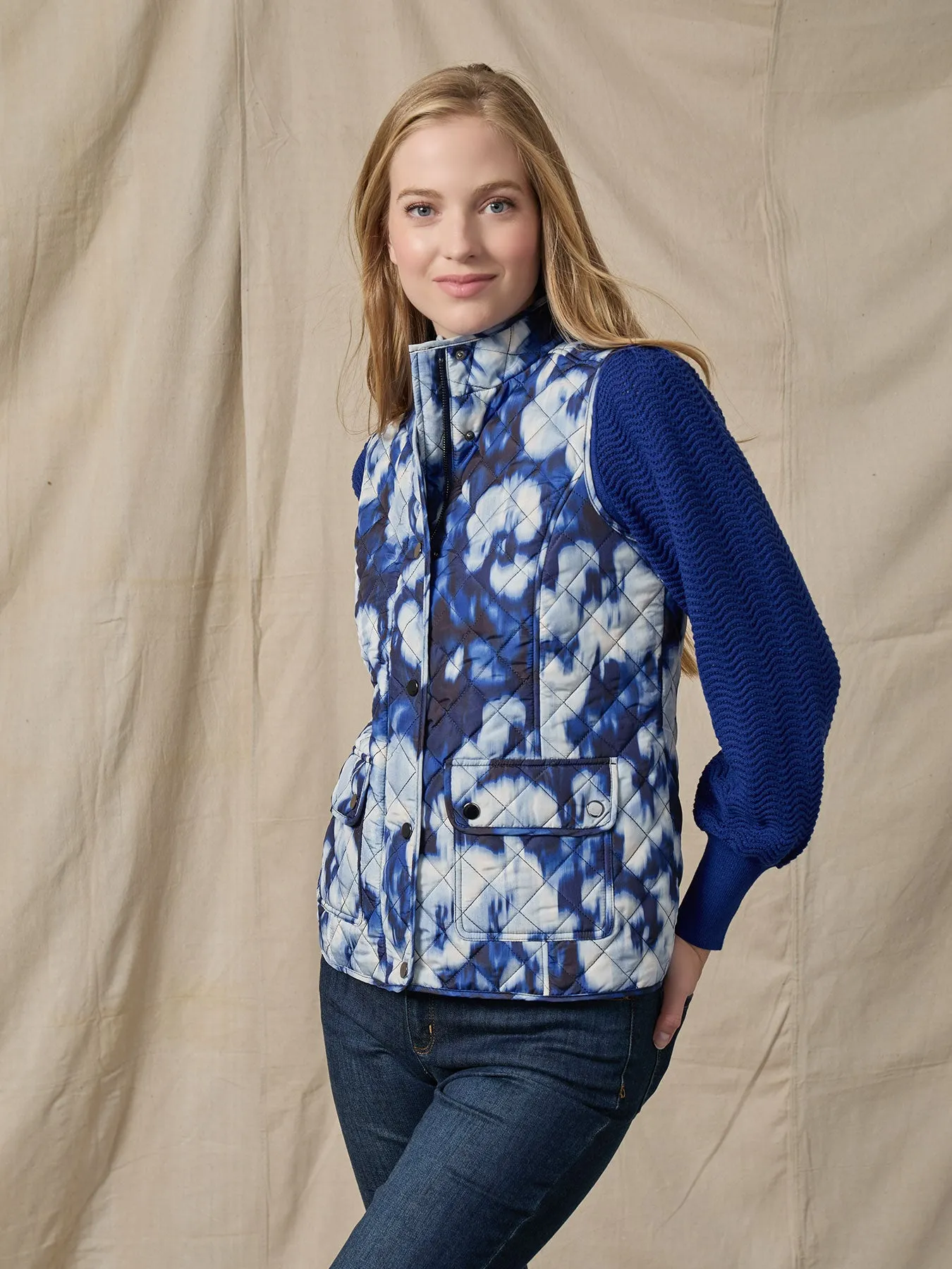 Printed Quilted Puffer Vest