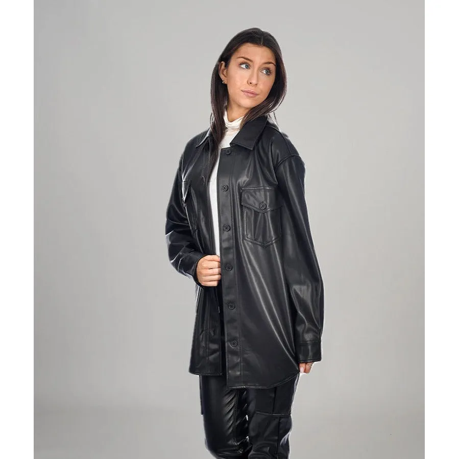 SHARLENE VEGAN LEATHER JACKET