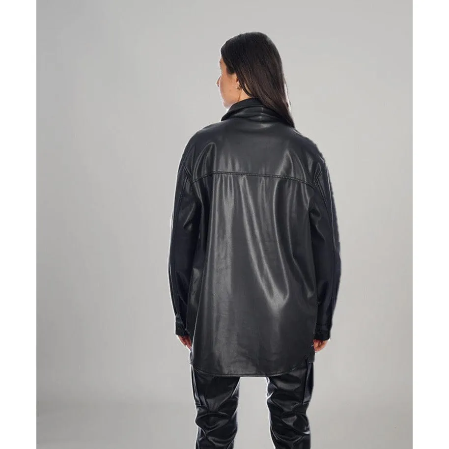 SHARLENE VEGAN LEATHER JACKET