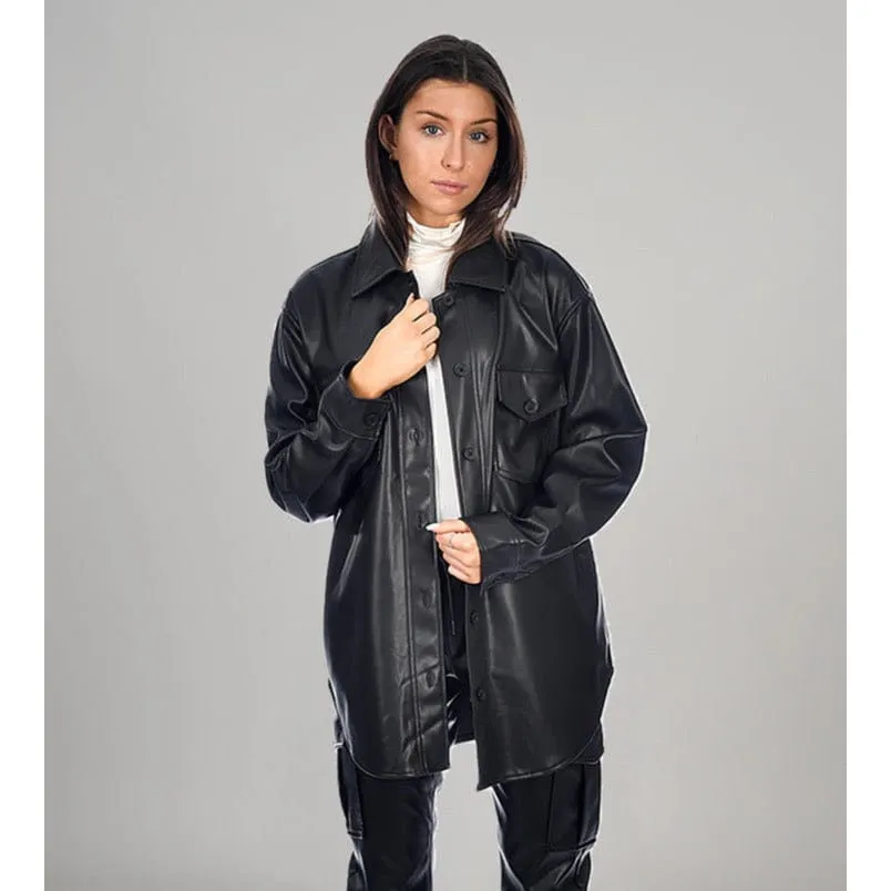 SHARLENE VEGAN LEATHER JACKET