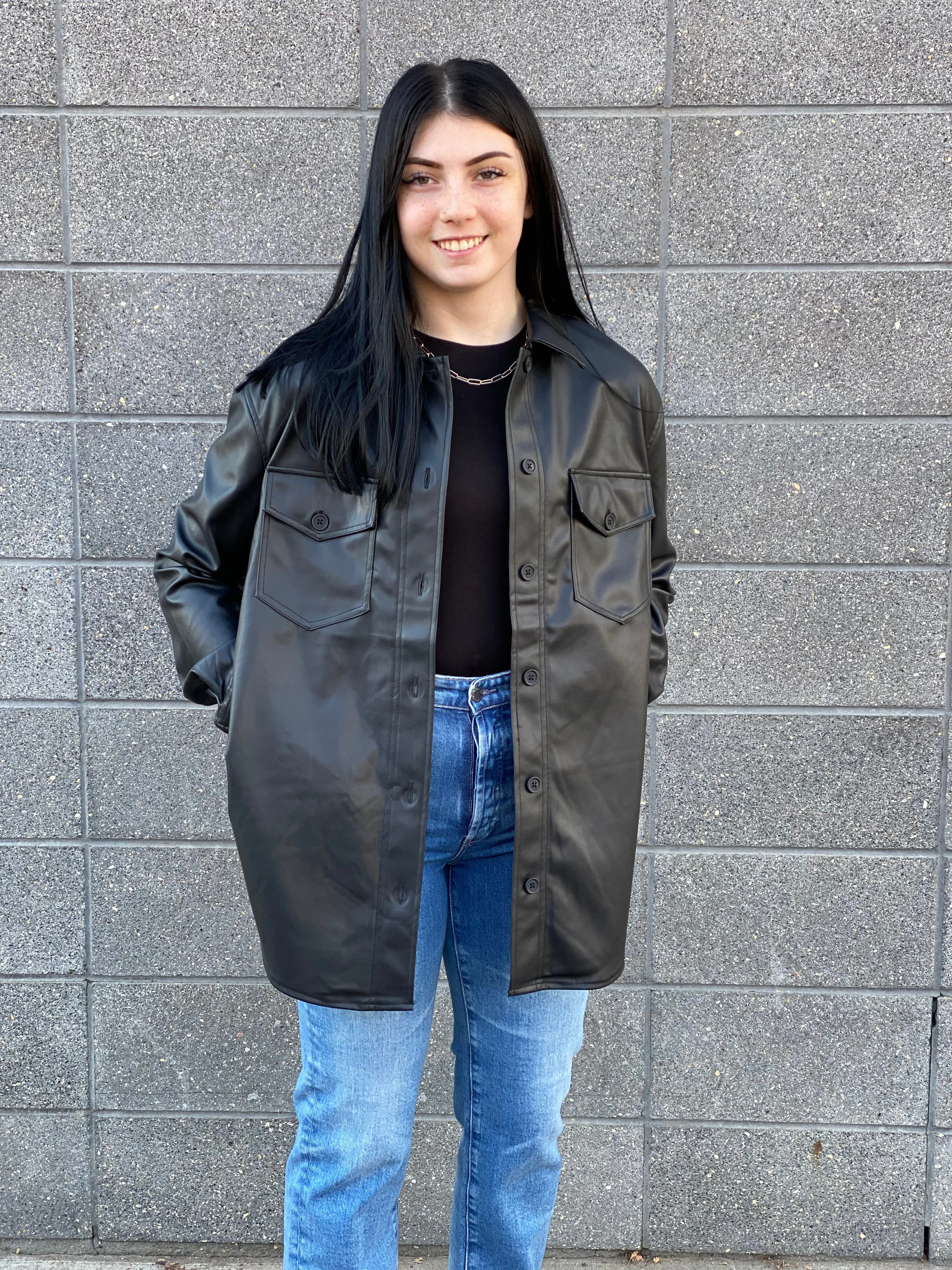 SHARLENE VEGAN LEATHER JACKET