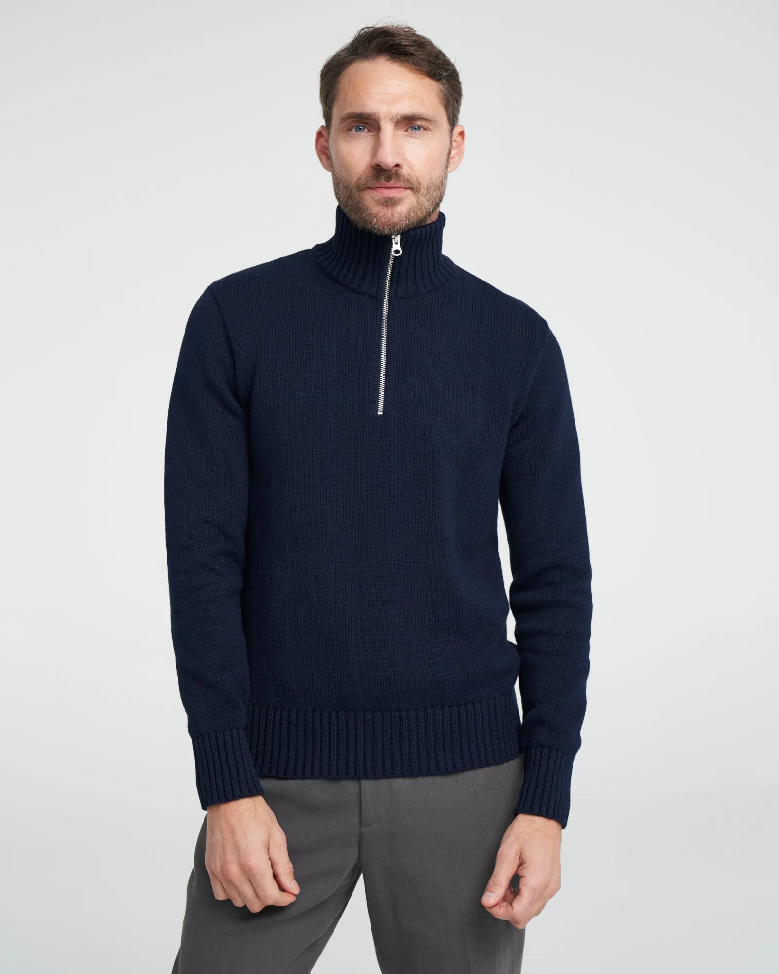 Sivert T-Neck- Navy