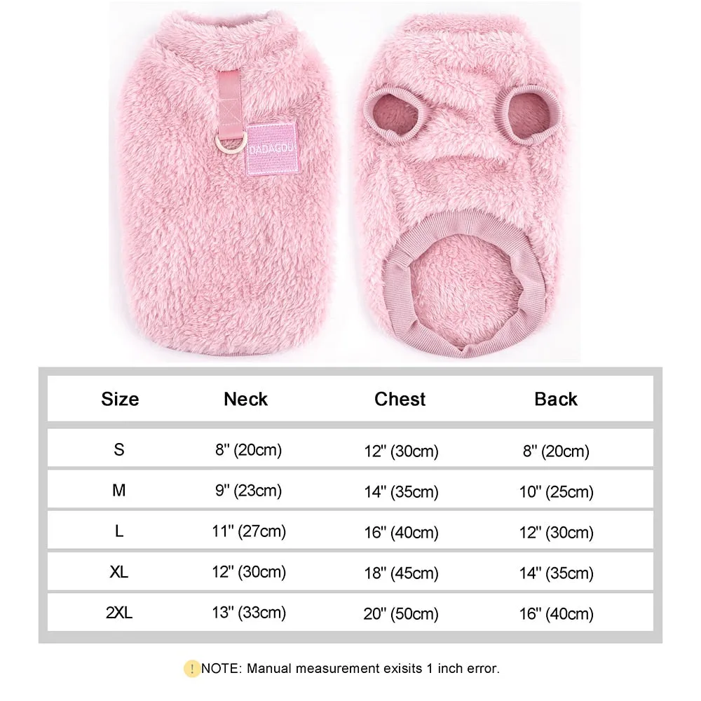 Soft Coral Fleece Pet Sweater