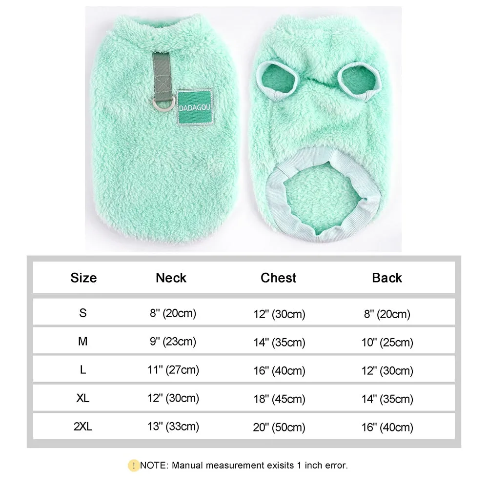 Soft Coral Fleece Pet Sweater