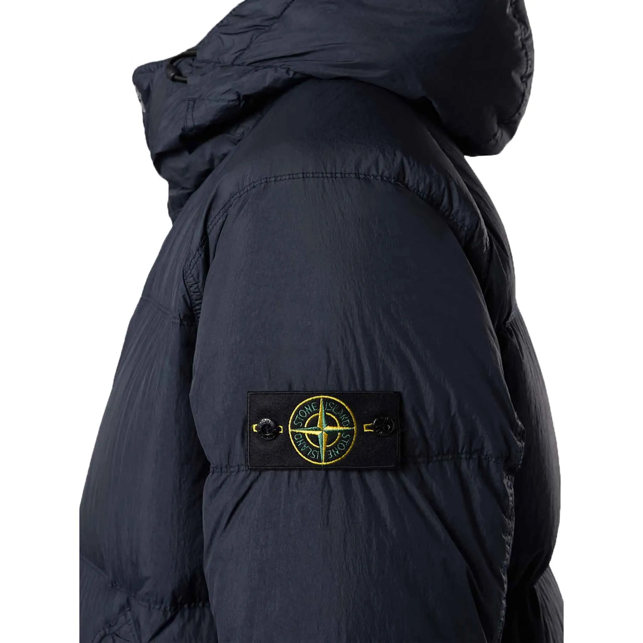 Stone Island Crinkle Reps R-NY Down Parka in Navy Blue