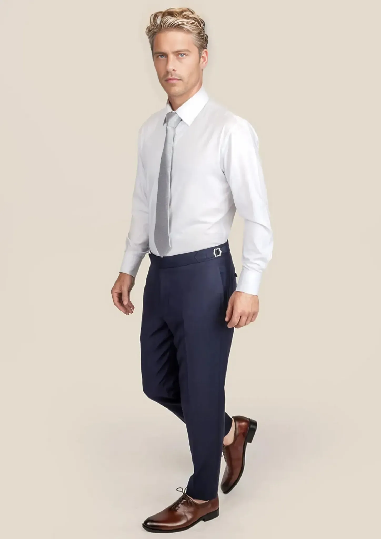 Stratos Blue Sharkskin Pants