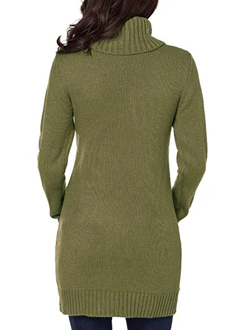 TastyHottie - Women Asymmetric Buttoned Collar Knit Stretchable Elasticity Long Sleeve Slim Fit Sweater Dress