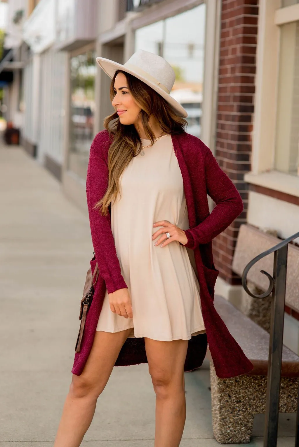 Textured Slit Cardigan