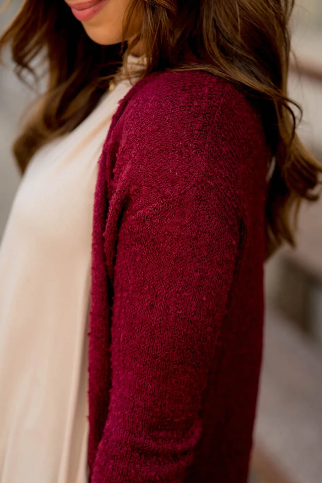 Textured Slit Cardigan