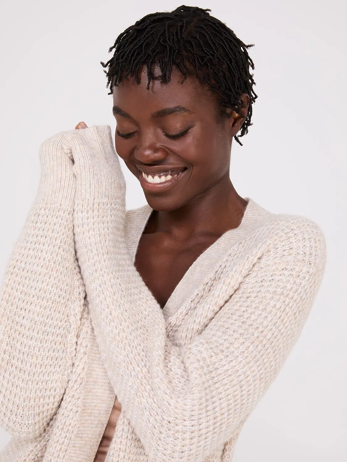 Waffle Knit Cardigan