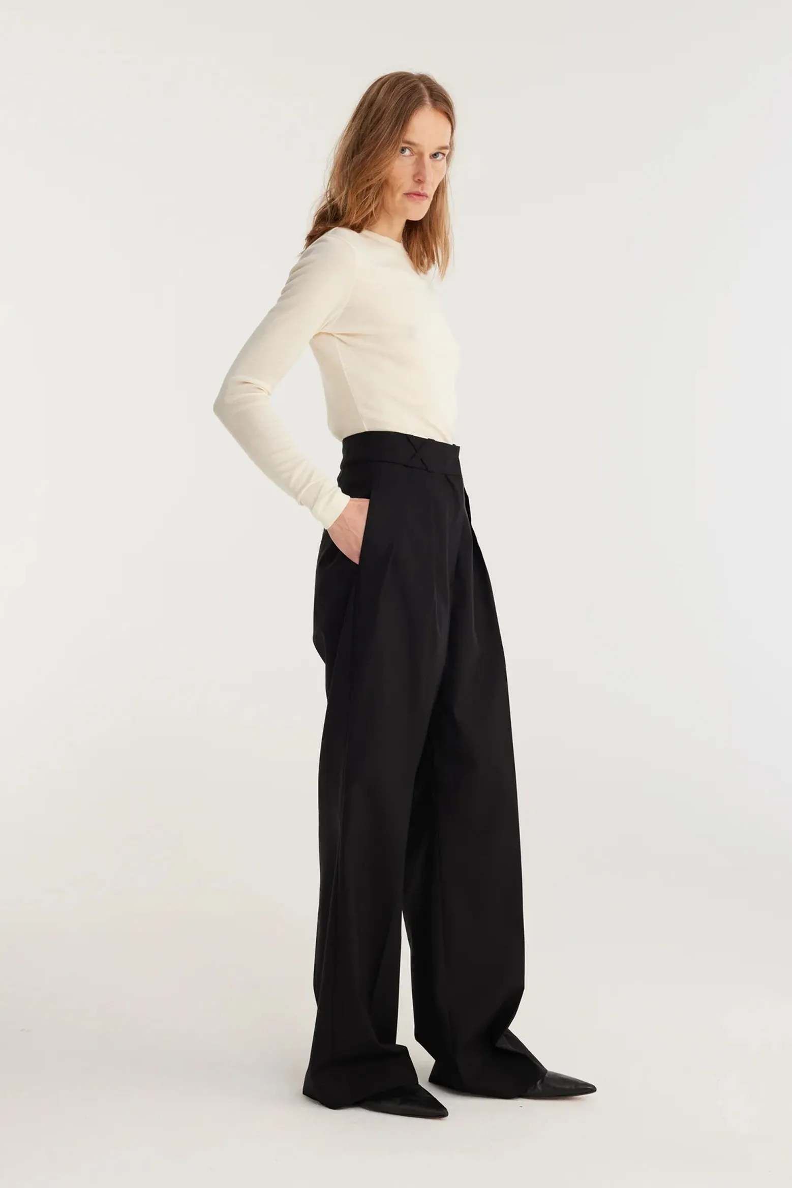 WIDE LEG TAILORED TROUSERS