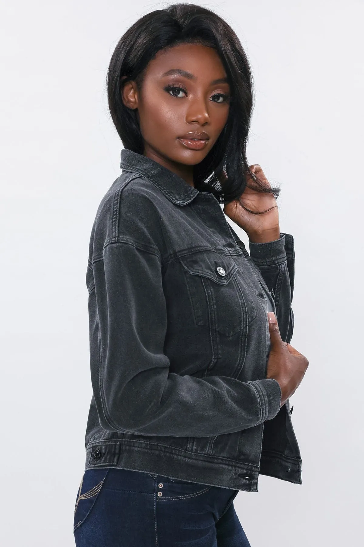 Women's Oversized Boyfriend Denim Jacket