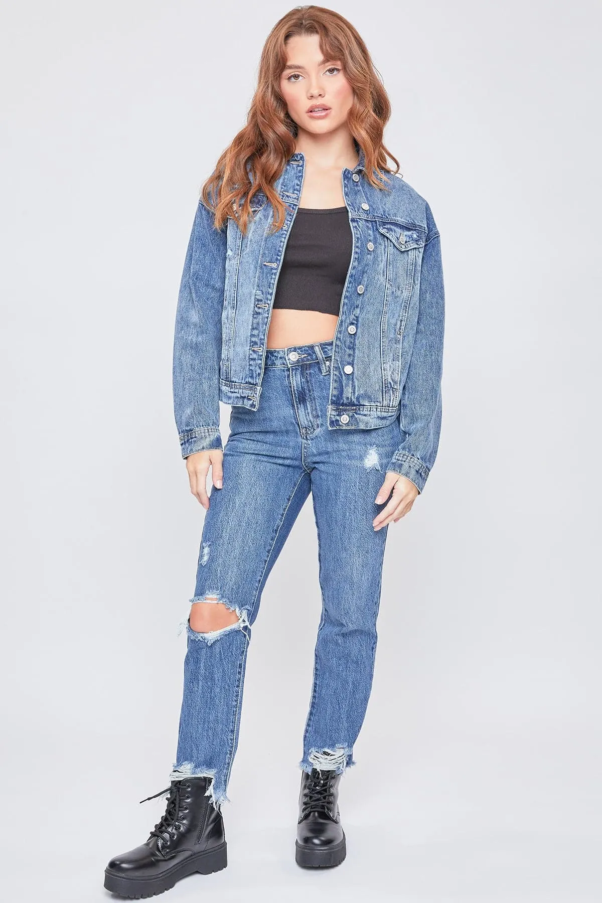 Women's Oversized Boyfriend Denim Jacket